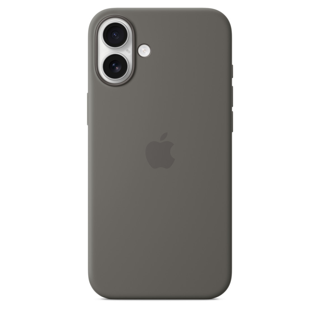 iPhone 16, 16 Plus Silicone Case – Grey зураг