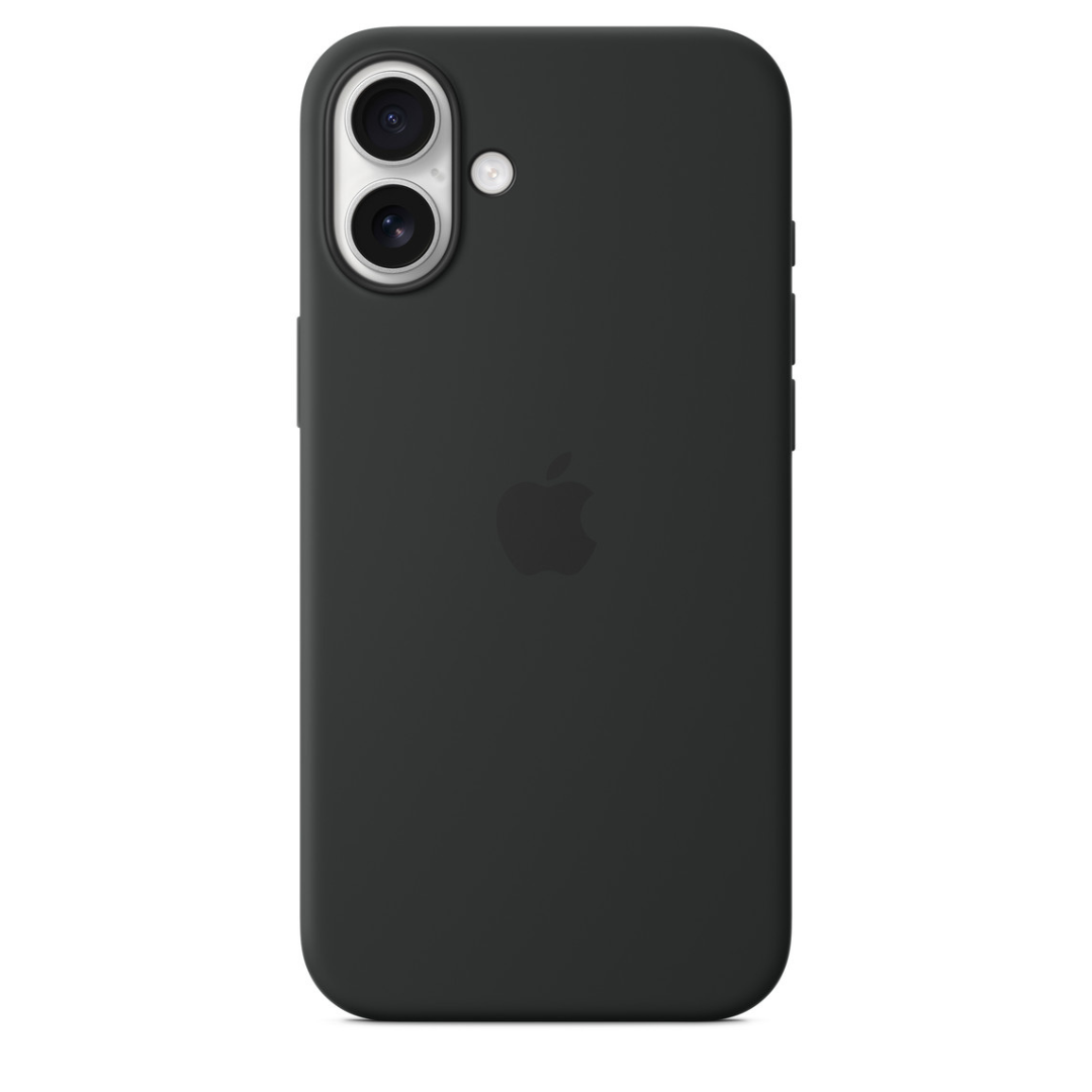 iPhone 16, 16 Plus Silicone Case – Black зураг